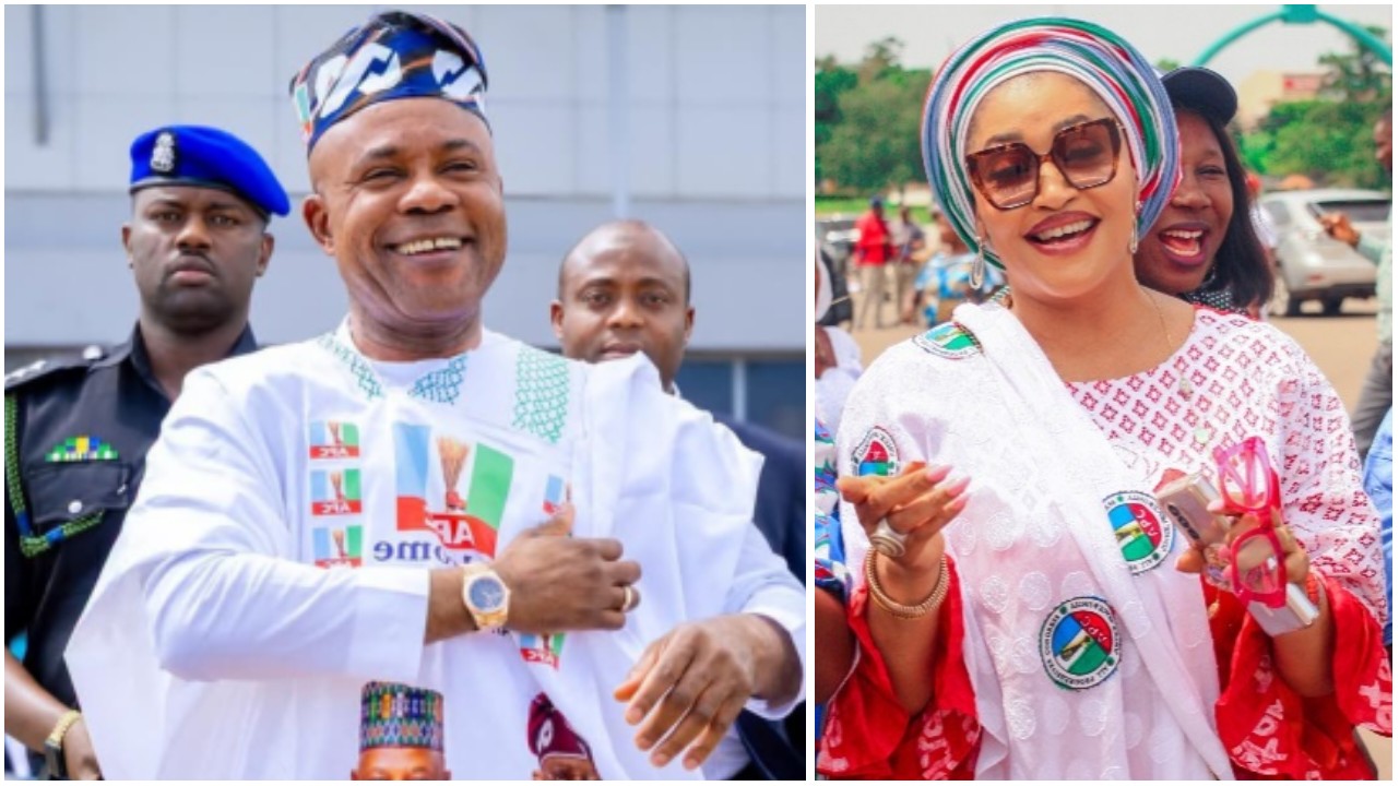 Gov Peter Mbah & Princess Ada Ogbu in APC colours